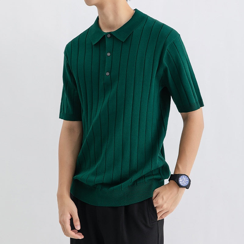 Men Summer Short Sleeve Breathable Relaxed Fit Sweater