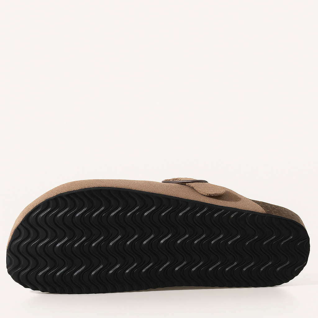 Women Summer Sandals with Contoured Footbed and Adjustable Buckle