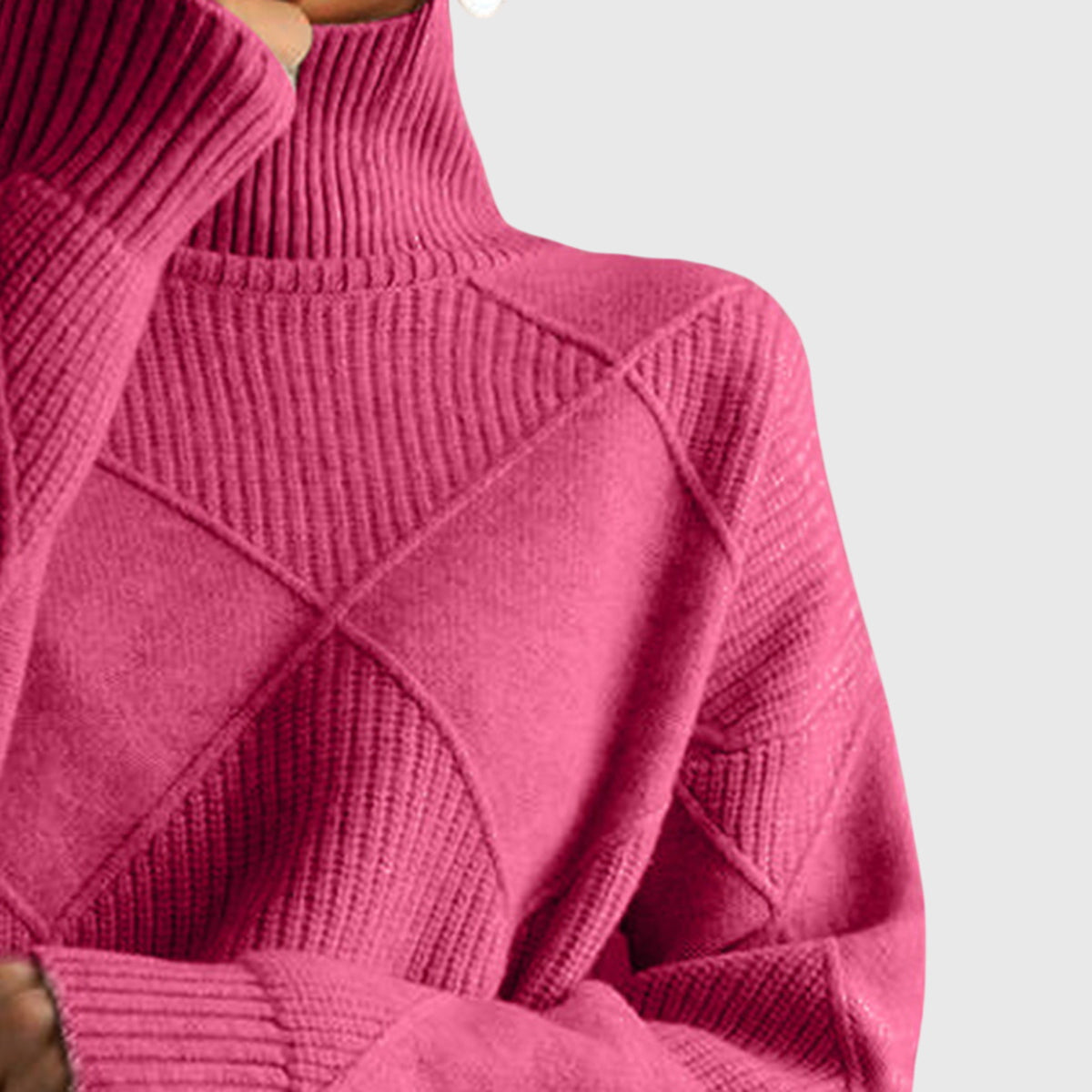 Angela™ - Stylish Scarf and Cozy Turtleneck Sweater for Elegant Appearances