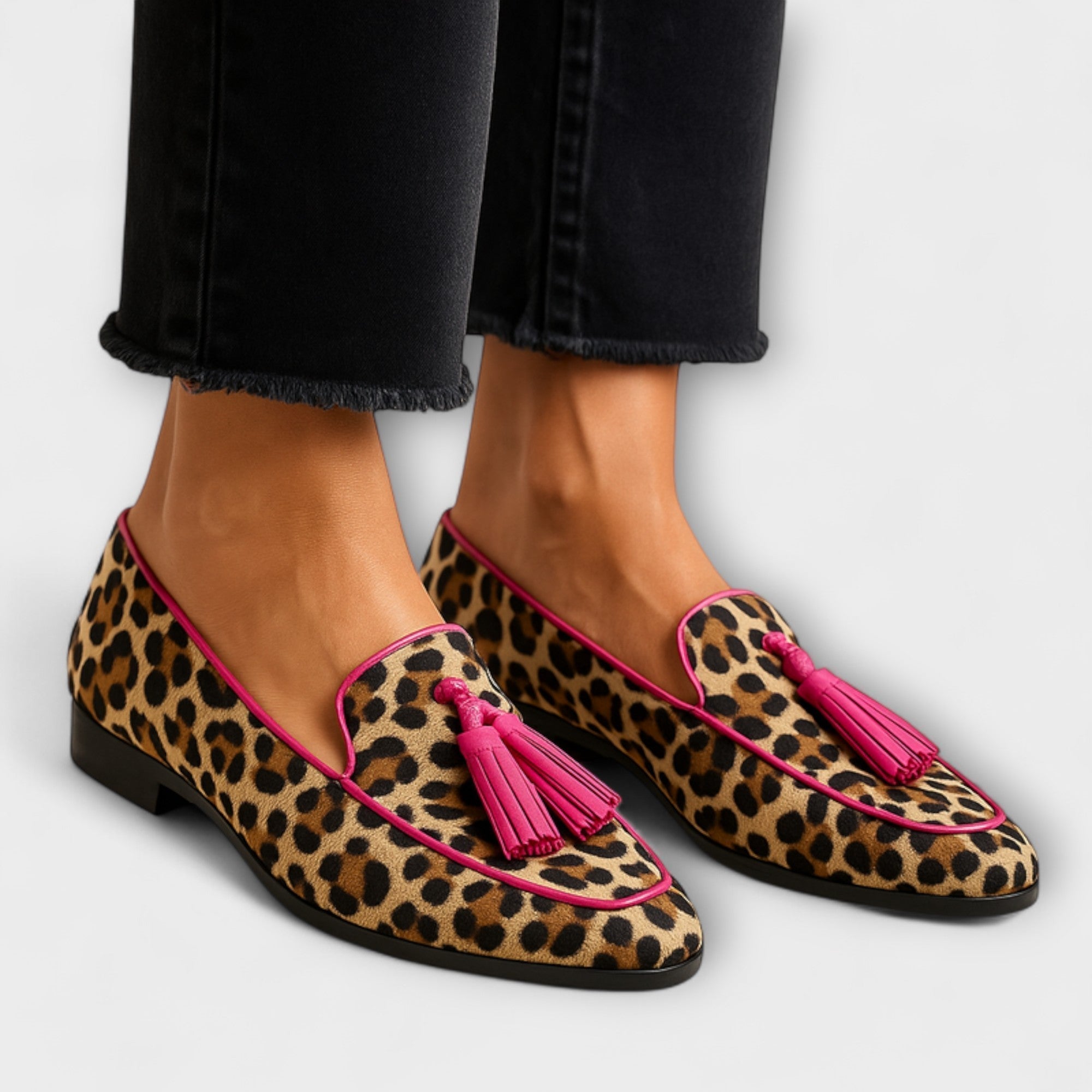 Lana - Elegant Loafer with fashionable brush strokes for a trendy and stylish look