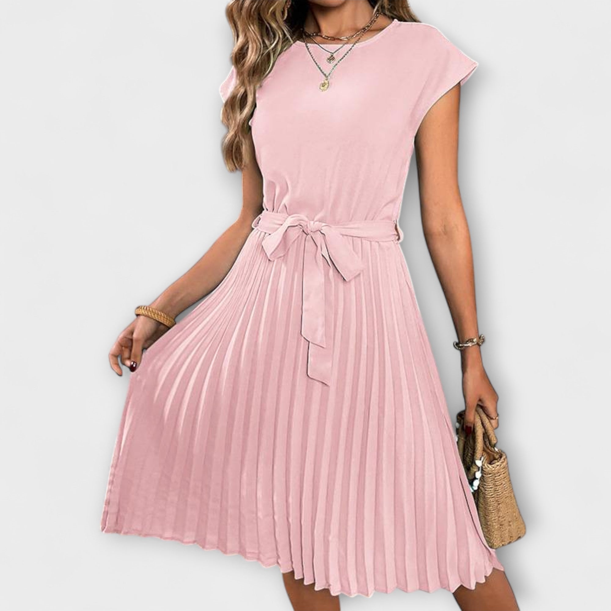 Women Summer Midi Dress Lightweight Breathable Flowing Maxi Length