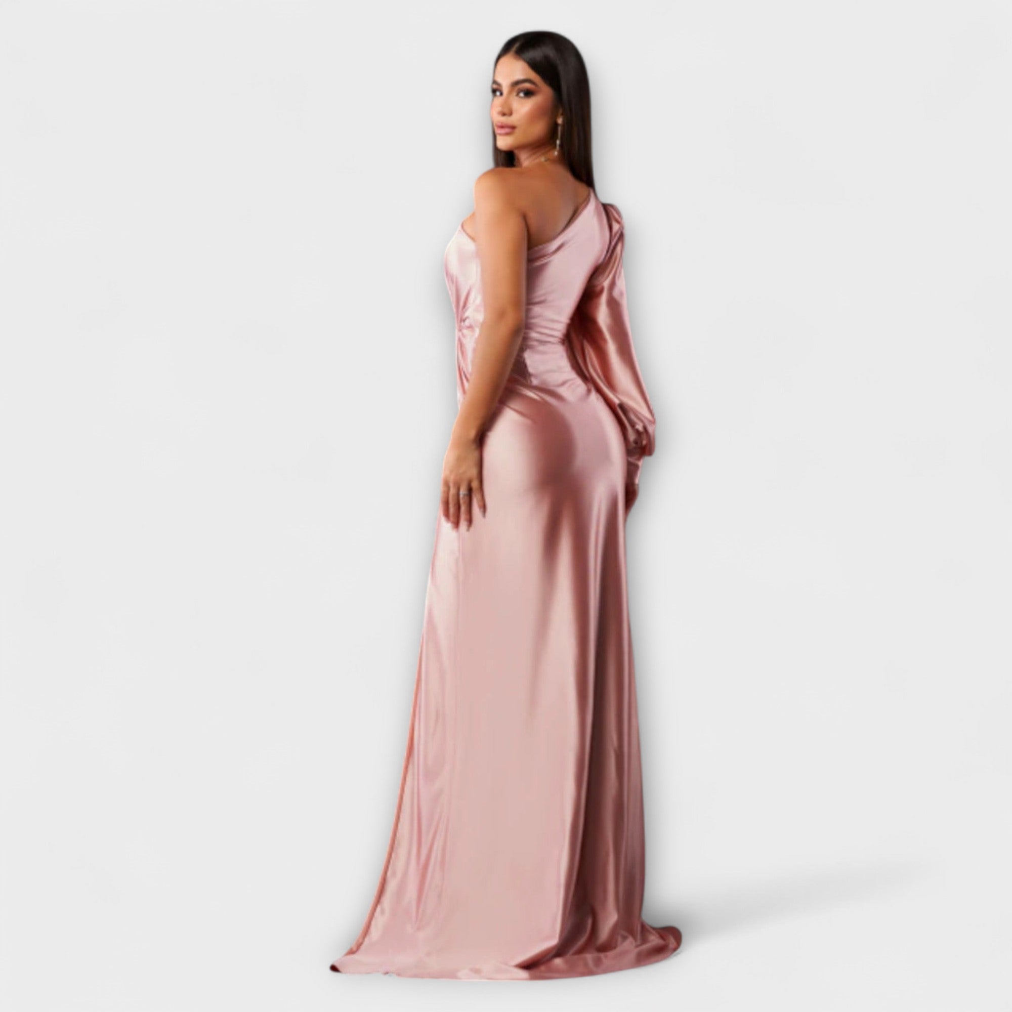 Women's Round Neck Flowing Midi Dress for Special Occasions