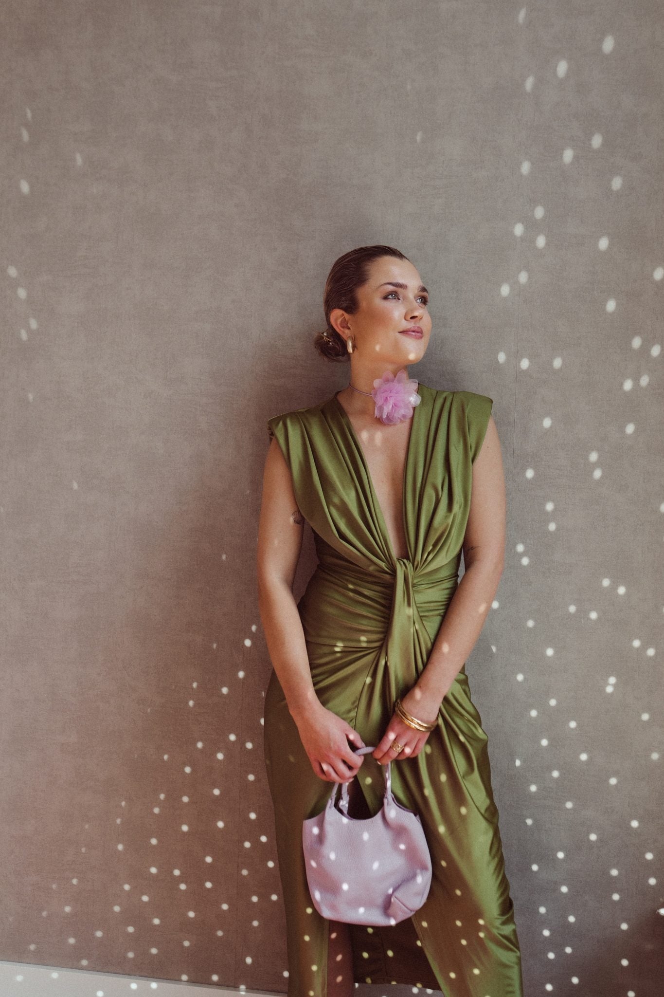 Graceful Olive Maxi Dress