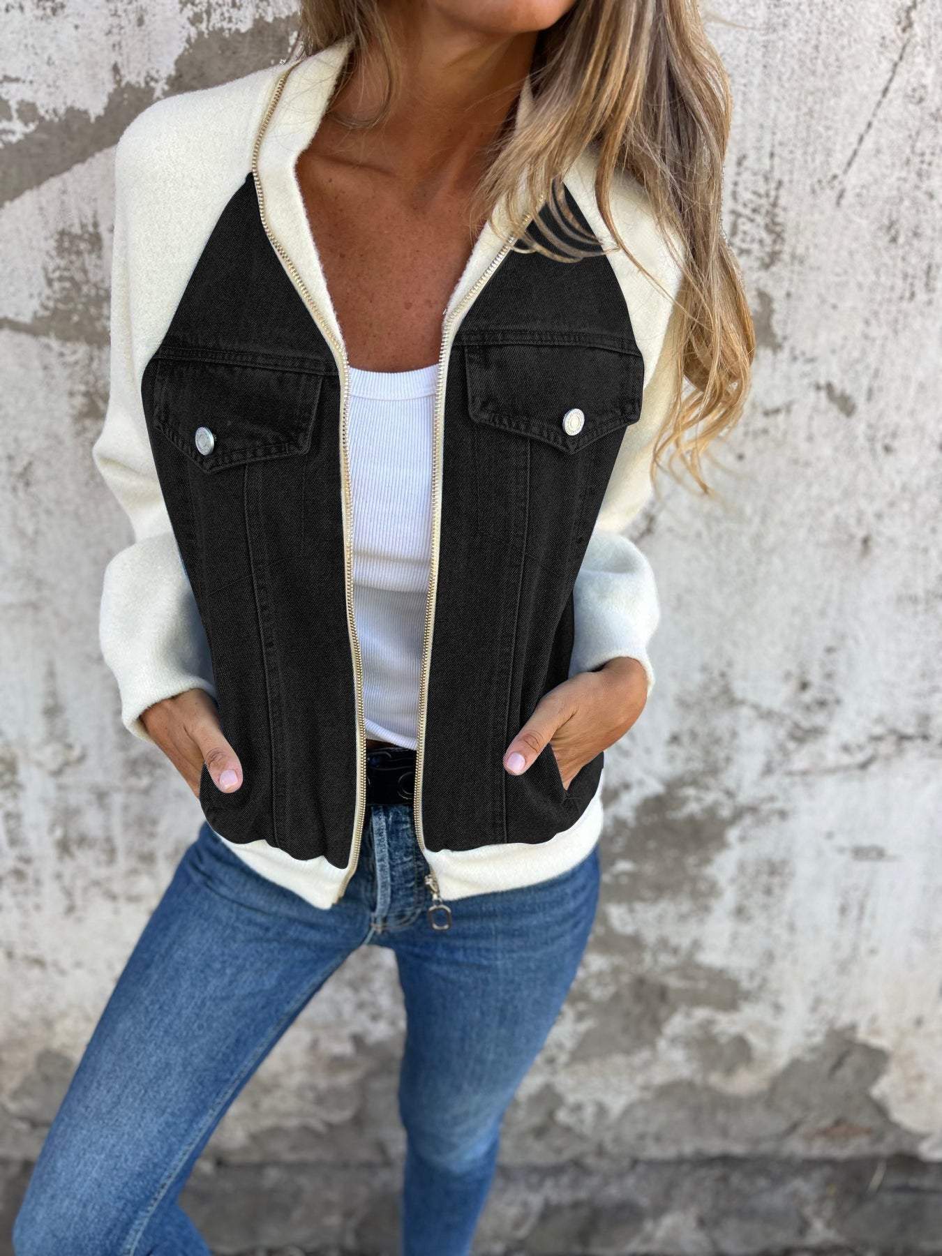 Zoe™ - Elegant and trendy denim jacket for a sophisticated style