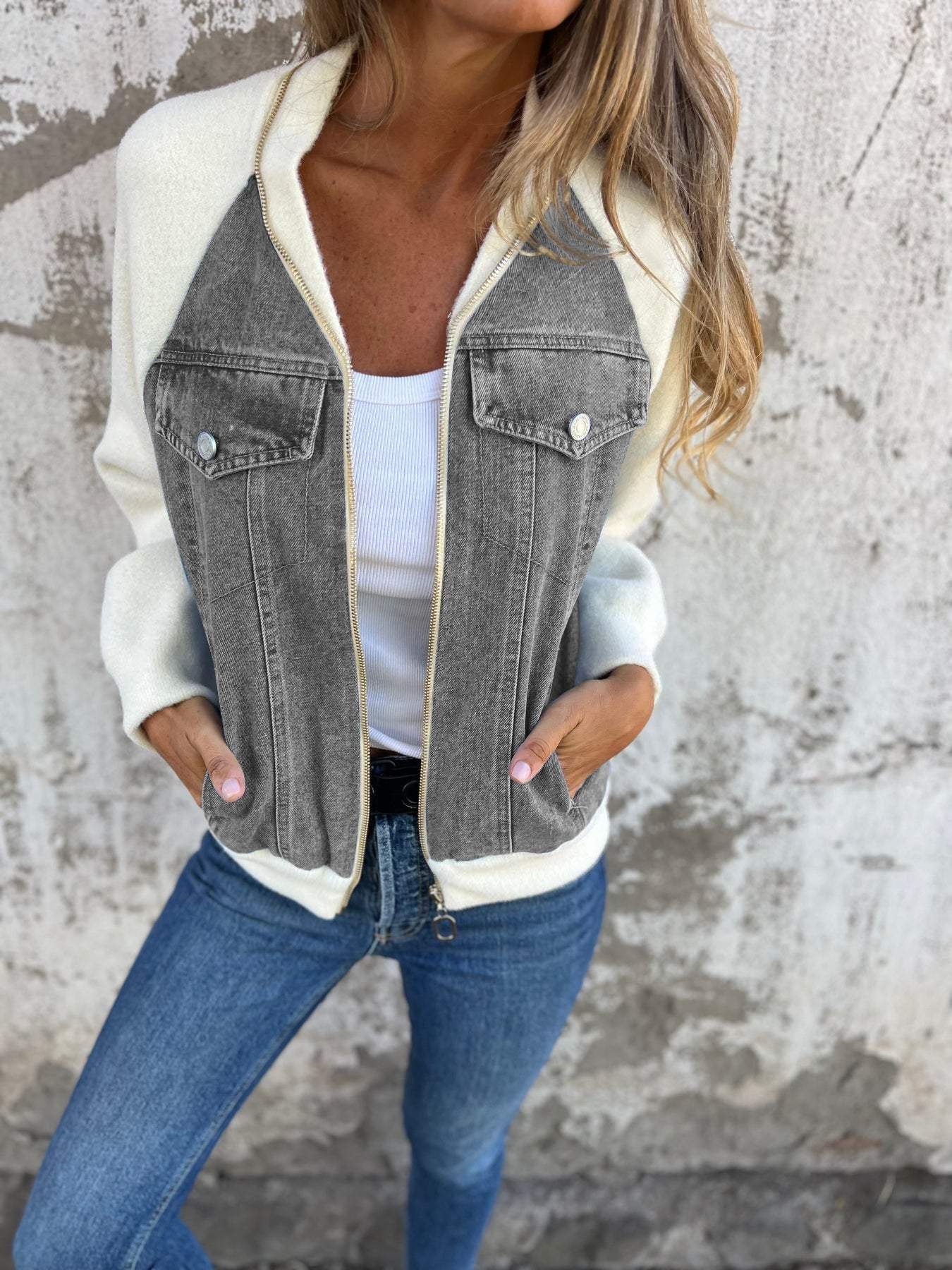 Zoe™ - Elegant and trendy denim jacket for a sophisticated style