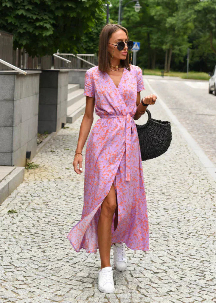 Liora™ | Airy Summer Dress with V-Neck and Flattering Fit