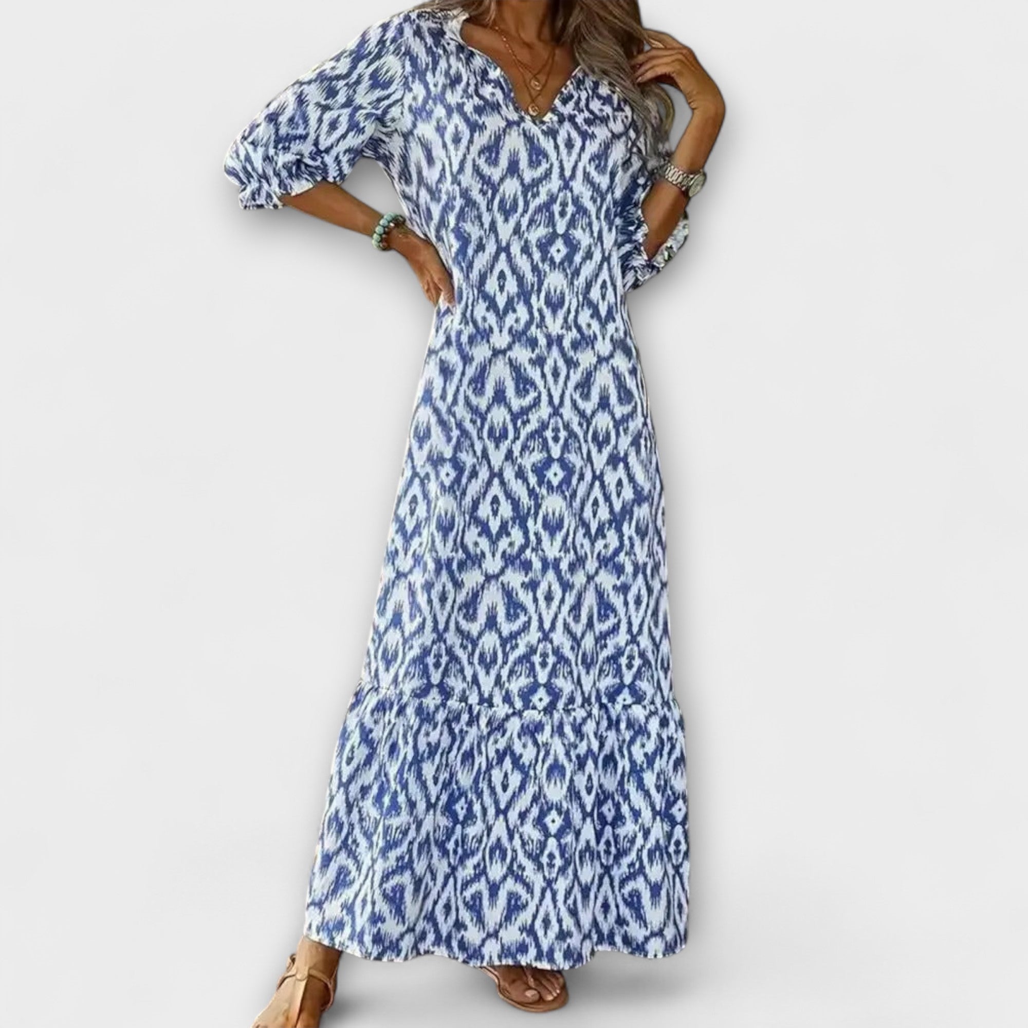 Women's Summer Flowing Maxi Dress with Lightweight Airy Fit