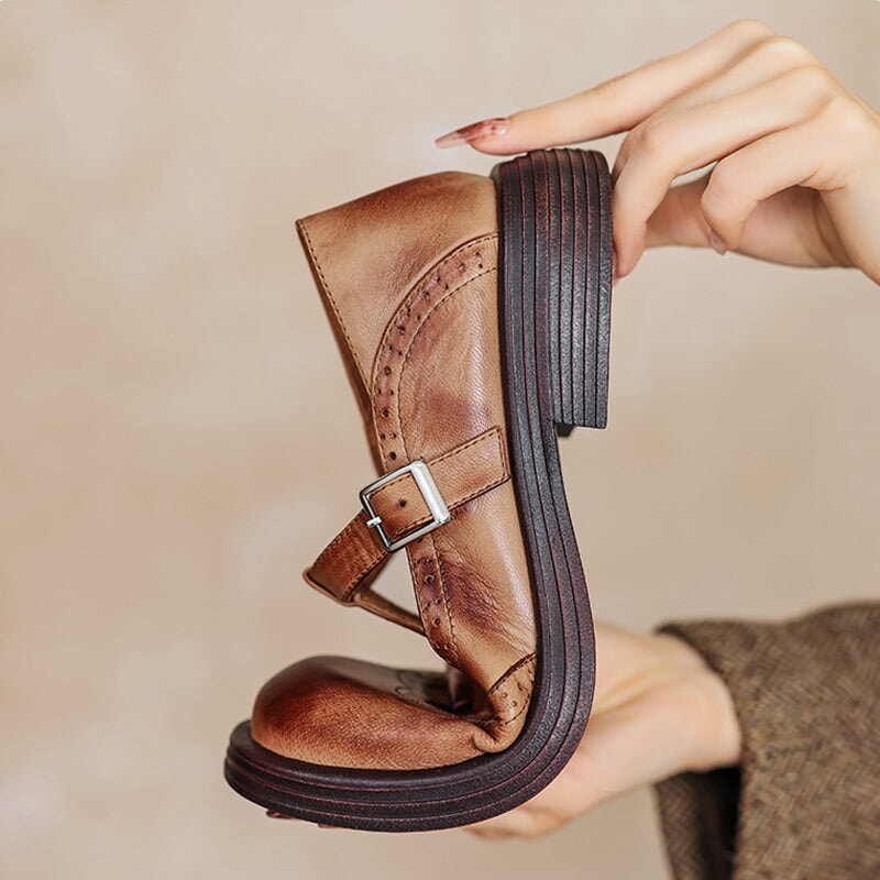 VELDA | Stylish and elegant leather Mary Janes for a chic look
