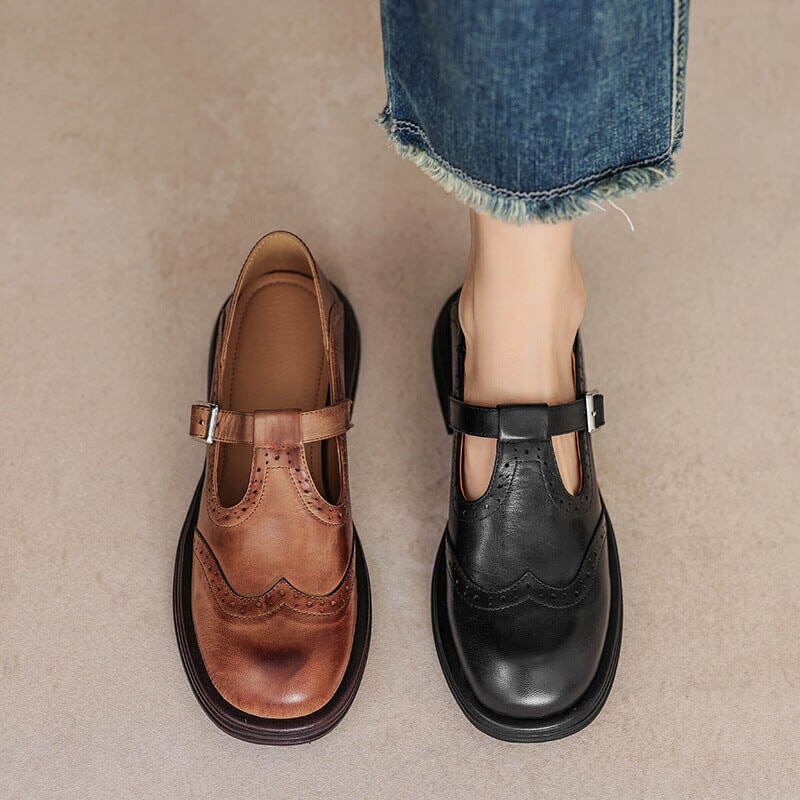 VELDA | Stylish and elegant leather Mary Janes for a chic look