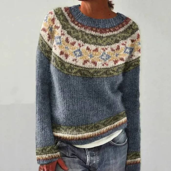 Ella™ - Stylish Retro Design Pullover for an Unmatched Look