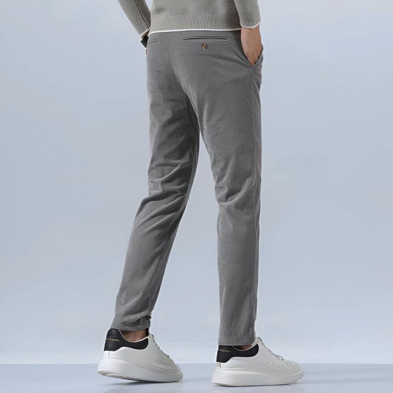 Men's Corduroy Trousers with Stretch and Italian Design