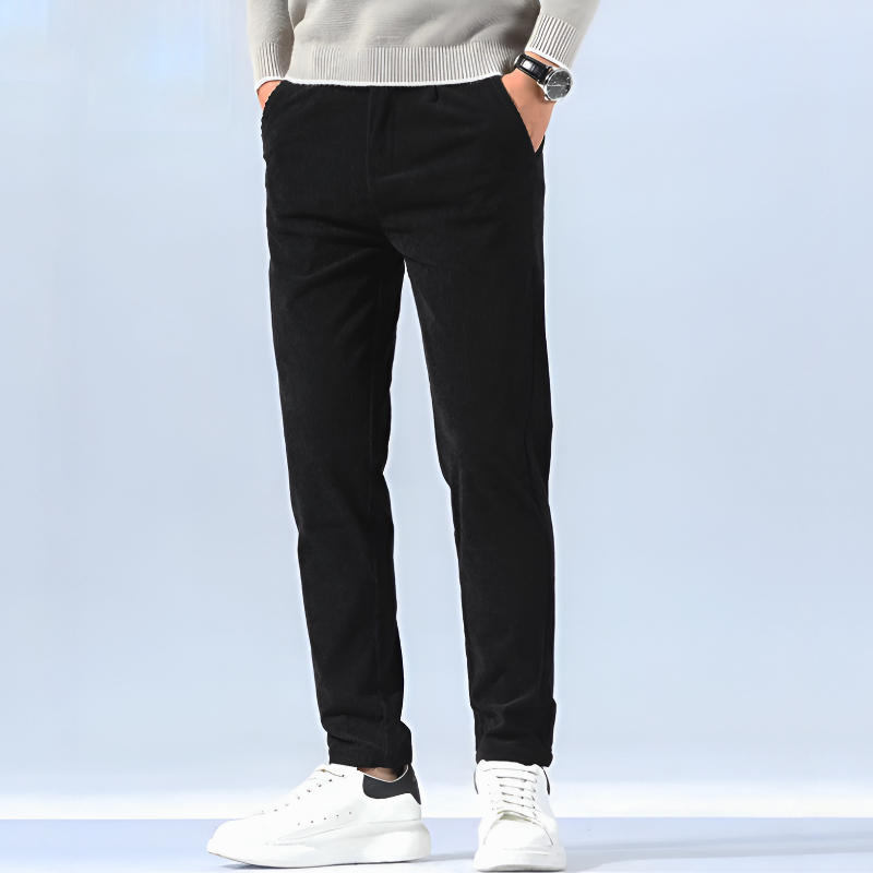 Men's Corduroy Trousers with Stretch and Italian Design