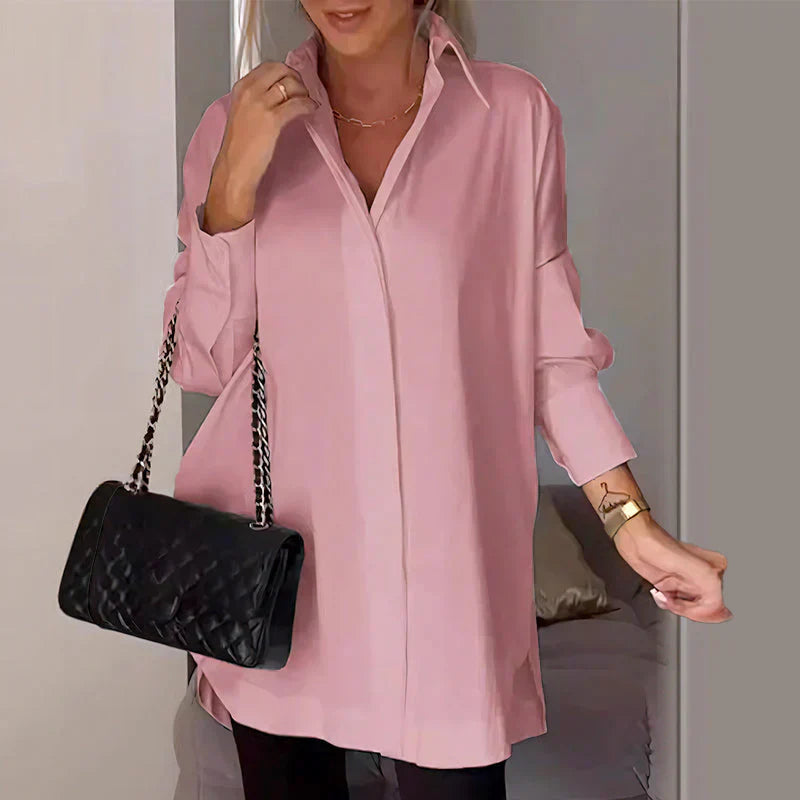 Women Loose-Fit Shirt with Minimal Detailing