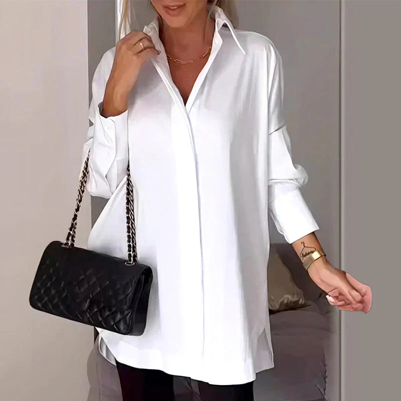 Women Loose-Fit Shirt with Minimal Detailing