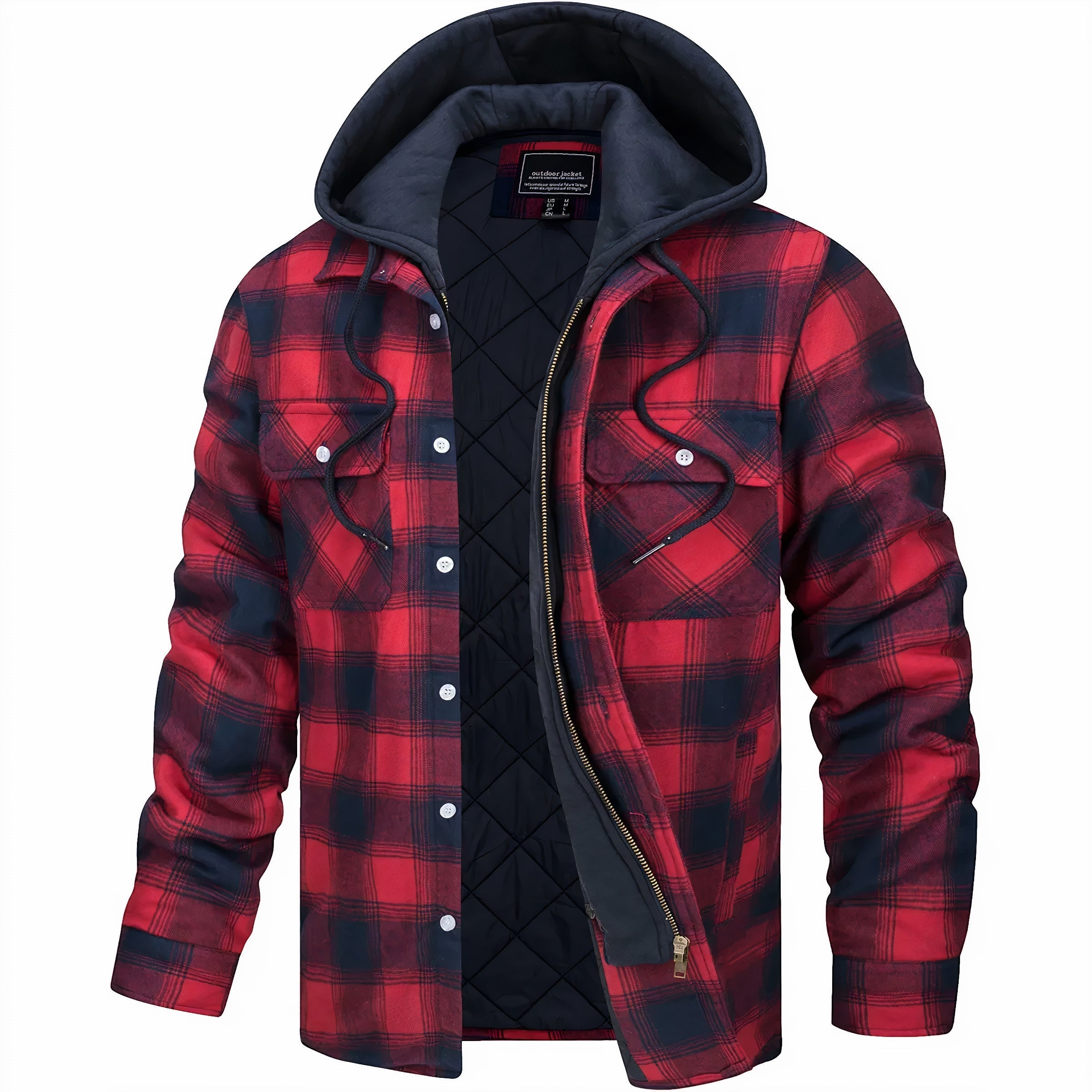Julius™ | Fashionable Checked Jacket with Comfortable Zipper for the Perfect Look