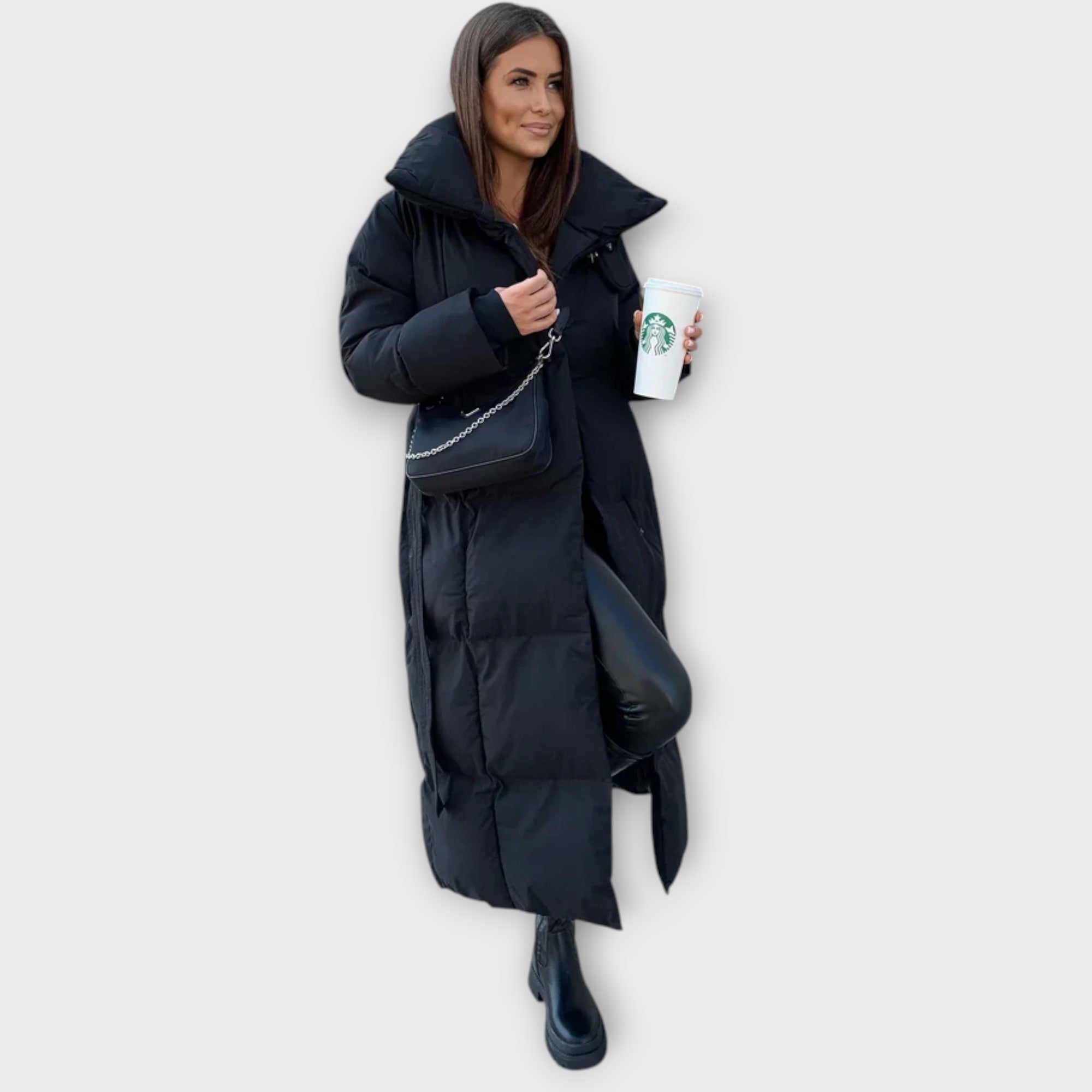 Victoria™ | Stylish long-sleeve quilted coat for a warm and elegant winter look