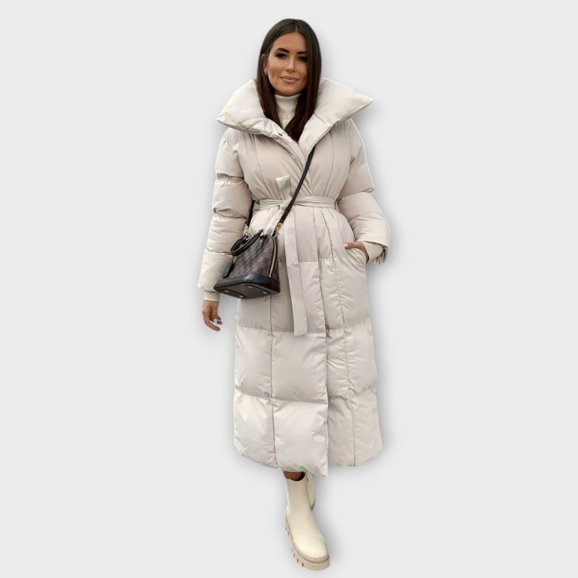 Victoria™ | Stylish long-sleeve quilted coat for a warm and elegant winter look